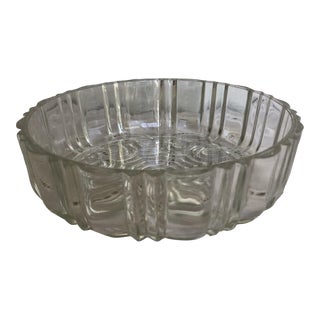 1930s Clear Depression Glass Anchor Hocking Old Cafe Pattern Art Deco Style Bowl For Sale