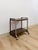 Mid Century Chrome and Wood Laminate Bar Cart, Rolling Serving Cart For Sale - Image 4 of 7