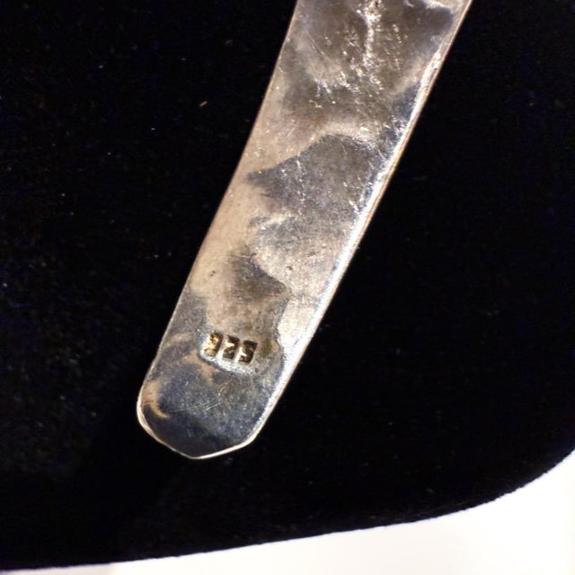 AMBIANIC presents Mexican Hand Hammered Sterling Silver Torc Collar Necklace Choker .925 silver stamped 4.75 w x 6 h...