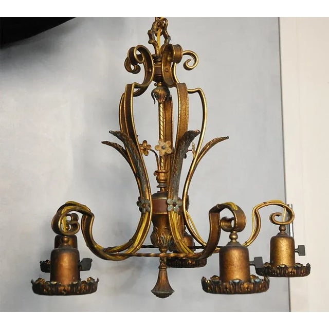 Bronze American Bronze Light Fixtures - A Pair For Sale - Image 8 of 10