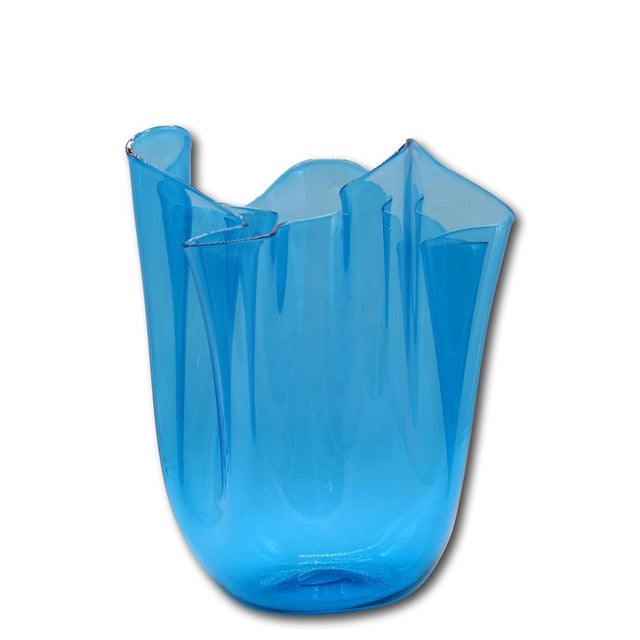 Venini Fazzoletto Vase in Murano Glass by Fulvio Bianconi for Venini, Italy, 2003 For Sale - Image 4 of 8