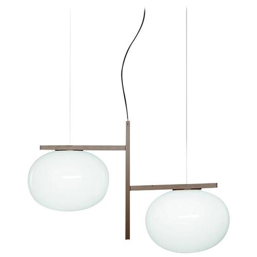 Metal Suspension Lamp in Bronze by Mariana Pellegrino Soto for Oluce For Sale - Image 7 of 7