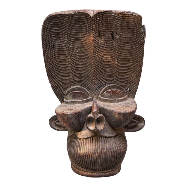 Antique Hand Carved Cameroonian African Batcham Headdress/Chair For Sale