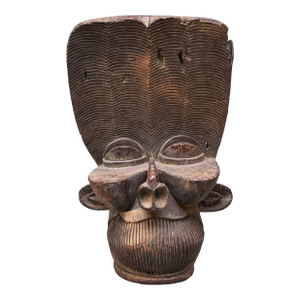 Antique Hand Carved Cameroonian African Batcham Headdress/Chair