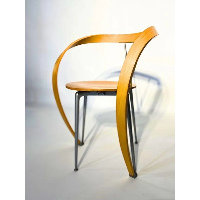 Mid-Century Modern Set of 6 Vintage Revers Chair by Andrea Branzi for Cassina, 1993 For Sale - Image 3 of 6