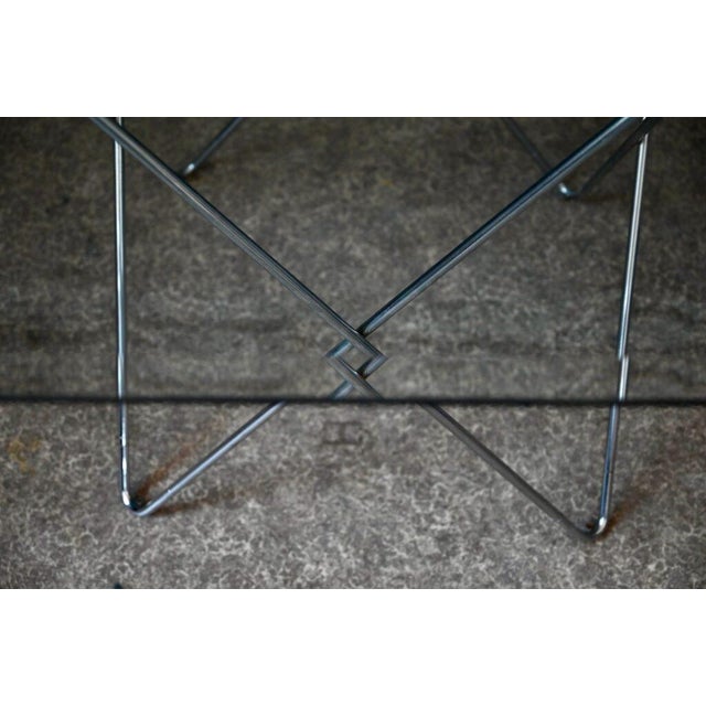 Vintage Table with Eiffel Legs and Hexagonal Top in Beveled Glass, 1980s For Sale - Image 4 of 17