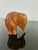 1960's Paul Marshall teak wood abstract elephant sculpture. Original gold foil label still affixed to bottom reading:...