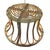 Mid-Century Modern 1980s Albini Style Tulip-Shaped Reed Rattan Ceiling Pendant Light With Glass Globe For Sale - Image 3 of 8