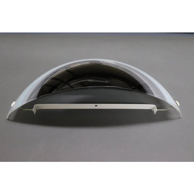 Italian Wall Lamp Murano Hand Blown Transparent Glass For Sale - Image 11 of 13