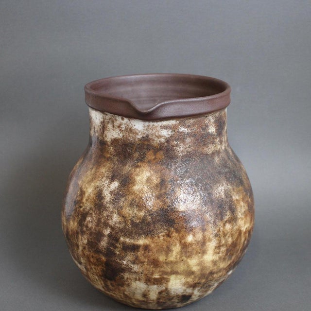 Large Vintage French Stoneware Decorative Pitcher by Alexandre Kostanda, 1960s For Sale - Image 4 of 18
