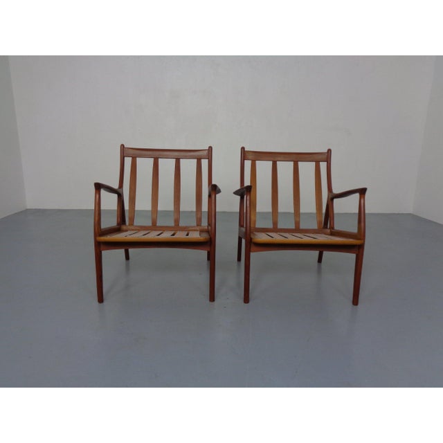 Organic Teak Armchairs, Denmark, 1960s, Set of 2 For Sale - Image 12 of 18