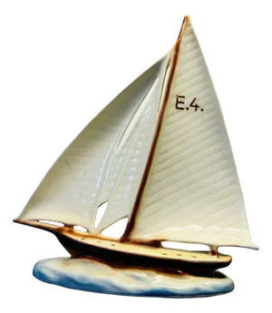 E4 Ceramic Sailing Ship, 1920s-1940s