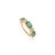 Portraiture Pinion Bezel Set 2.07 Ct Zambian Emerald Three Stone Diamond Wedding Band Size 6.5 For Sale - Image 3 of 16