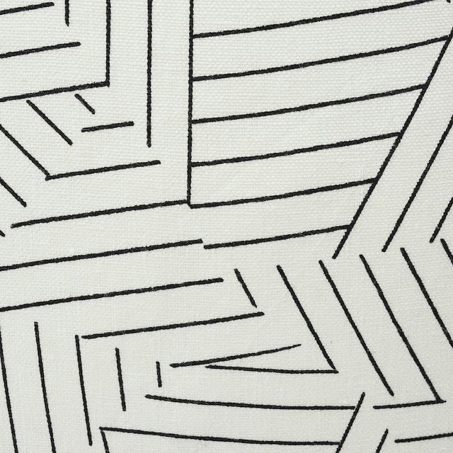 Schumacher Schumacher X Miles Redd Deconstructed Stripe 22" Pillow in Black & White For Sale - Image 4 of 5