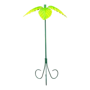 Vintage Boho Wrought Iron and Fiberglass Palm Tree Lamp