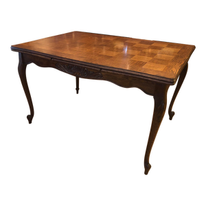 Vintage Parquet Top Refectory Table