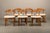 Vintage Brutalist Dining Chairs in Oak and Sheepskin by Henning Kjærnulf, Denmark, 1960s, Set of 6 For Sale - Image 4 of 18