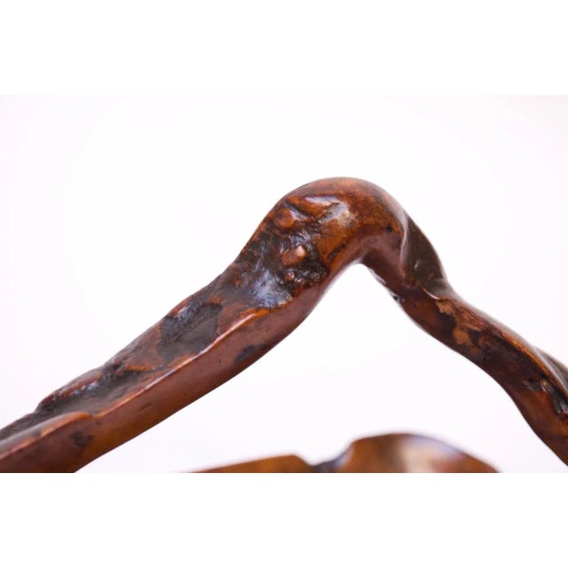 Early American Carved Burl Basket For Sale - Image 10 of 13