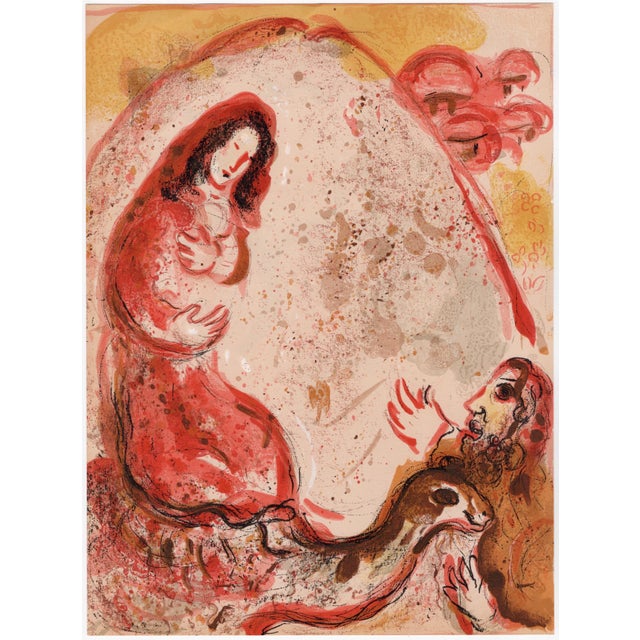 Marc Chagall, Rachel Dérobe les Idoles de son Père (Rachel Steals Her Father's Household Gods), 1960, Original Lithograph For Sale - Image 8 of 8
