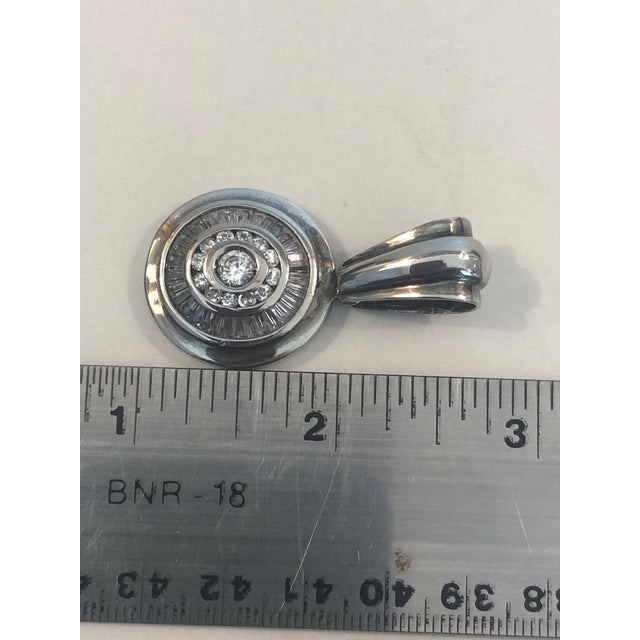 Silver Vintage Art Deco Sterling Crystal Pendant For Sale - Image 8 of 9