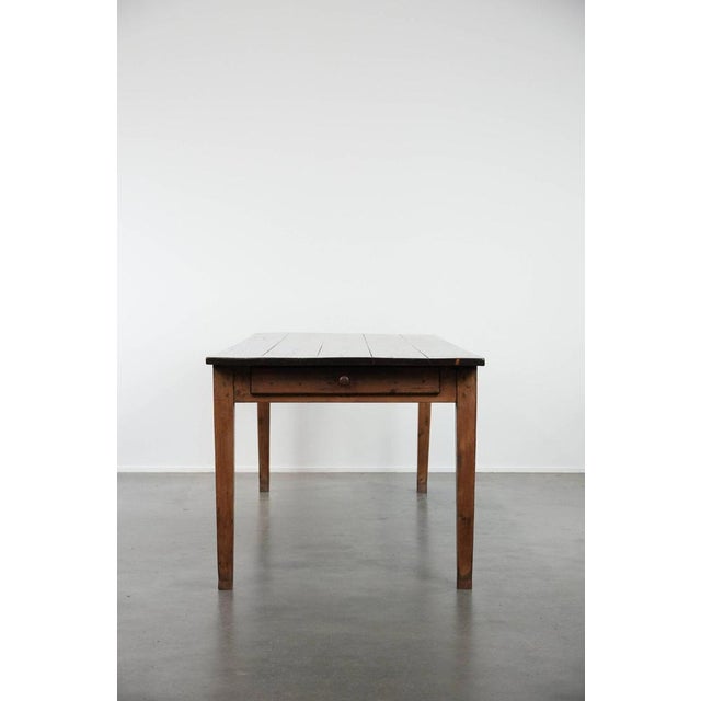 Large French Farm Dining Table with Two Drawers For Sale - Image 4 of 18