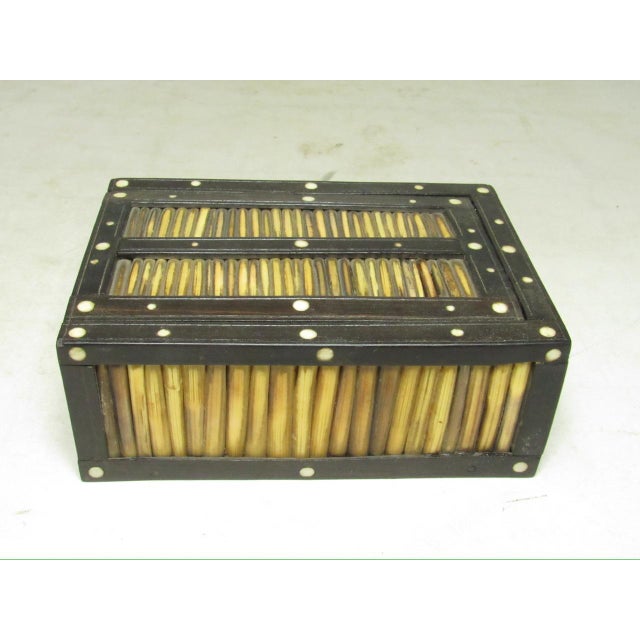 English Small Anglo Indian Quill Pencil Box For Sale - Image 3 of 13