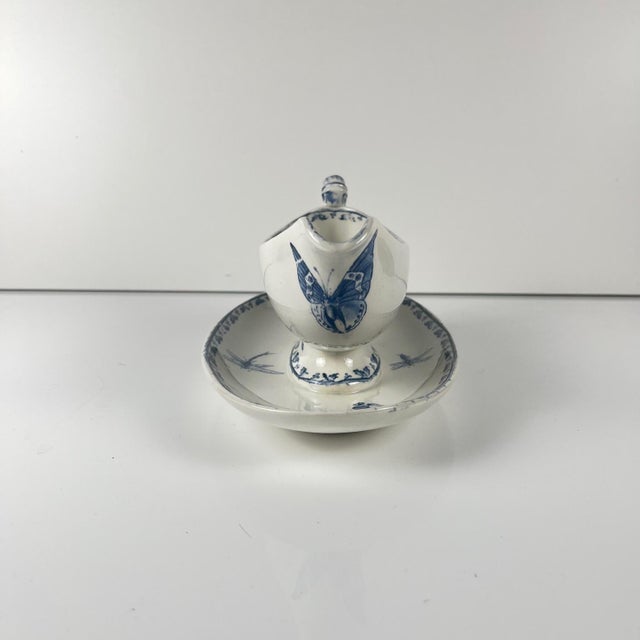 Carmen Gravy Boat in Blue Earthenware from Sarreguemines, 1875-1900 For Sale - Image 3 of 13