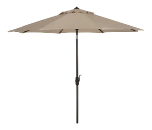 Resistant 9 Ft Auto Tilt Crank Umbrella in Beige