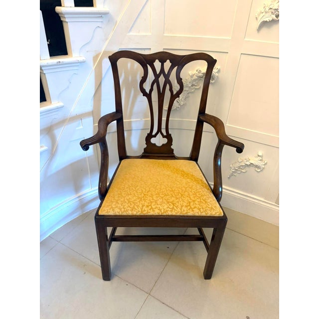 Wood Antique English Victorian Mahogany Carver Dining Chairs, 1880s, Set of 8 For Sale - Image 7 of 18