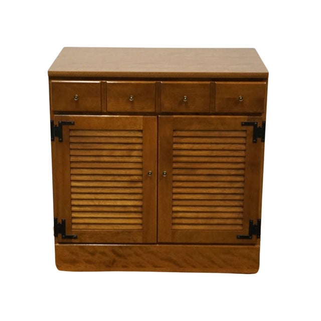 ETHAN ALLEN Heirloom Nutmeg Maple CRP Custom Room Plan 30" Shutter Door Cabinet 10-4511P 30” High 30” Wide 18.5” Deep We...