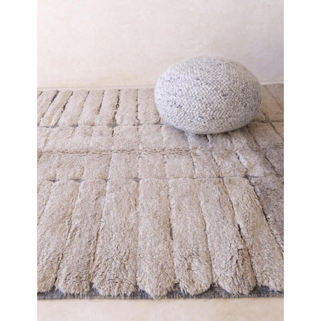 Contemporary Beige Contemporary Moroccan Beni Mrirt Wool Rug - 10.3 X 7 Ft For Sale - Image 3 of 8
