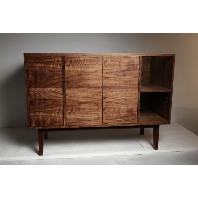 48” Custom Walnut Vanity – Mid-Century Modern Handmade Bathroom Cabinet with Solid Wood Legs This handcrafted 48” walnut...