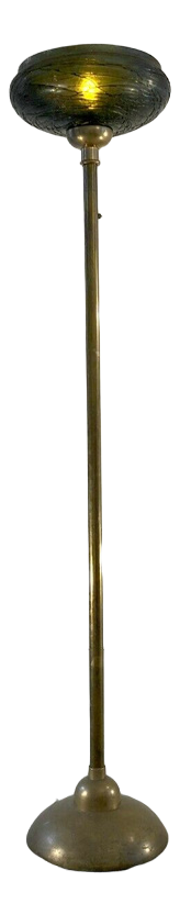 Bronze and Bohemian Glass Lamp from Pallme & Koenig, 1900s