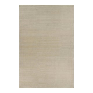 Rug & Kilim’s Oversized Contemporary Textural Solid Rug in Beige Tones For Sale