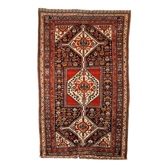 Antique Kaskay Thin Knot Rug For Sale