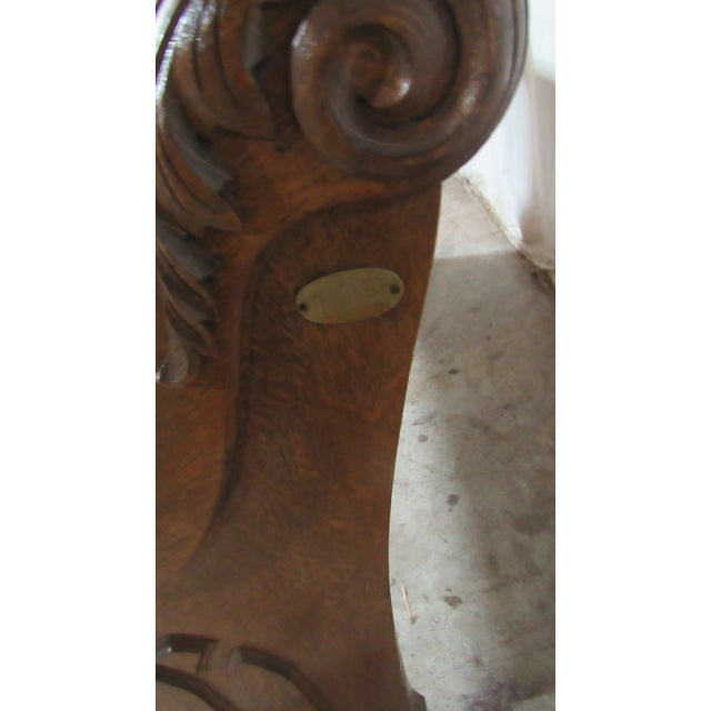 Brown 1940s Amazing Oak Church Pew Bench All Carved For Sale - Image 8 of 11
