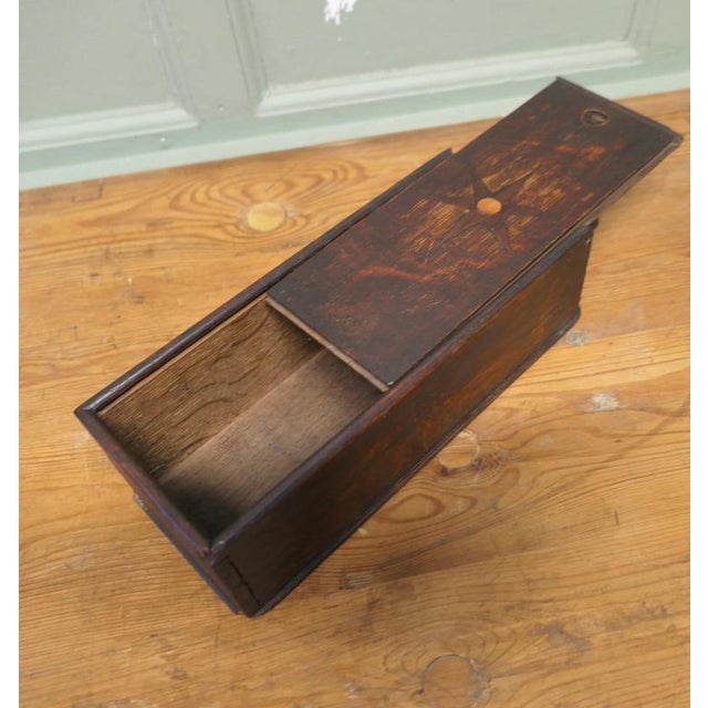 18th Century Oak Wall-Hanging Candle Box For Sale - Image 6 of 8