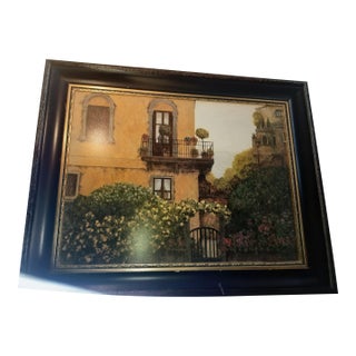 The Secret Garden of Catalonia" - Important Original Impasto Oil by Montserrat Masdeu (B. 1947) For Sale