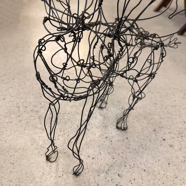Folk Art Continuous Wire Pegasus Sculpture by Thai Varick For Sale - Image 10 of 12