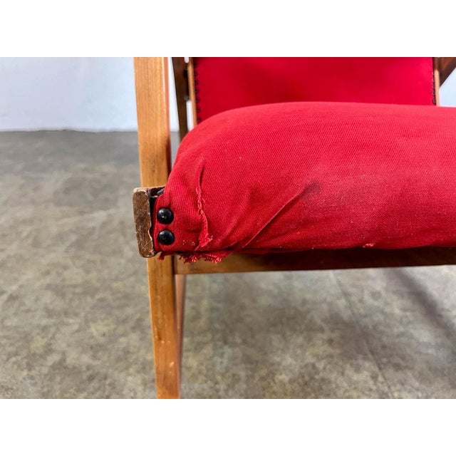 Red Mid-Century Lounge Chair from Walter Knoll / Wilhelm Knoll, 1950s For Sale - Image 8 of 18