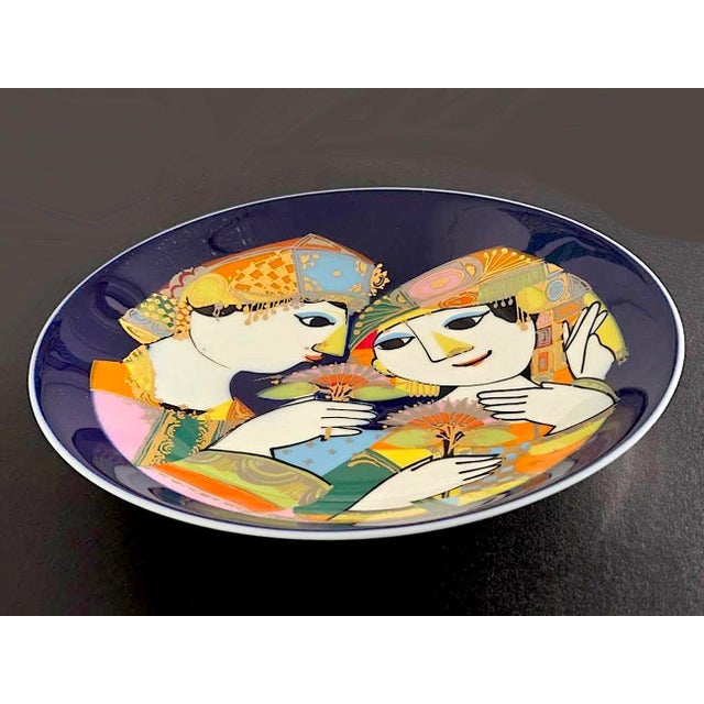 1970s 1970s Round Tray Thousand and One Nights Designed by Bjorn Wiinblad for Rosenthal Studio Linie For Sale - Image 5 of 14