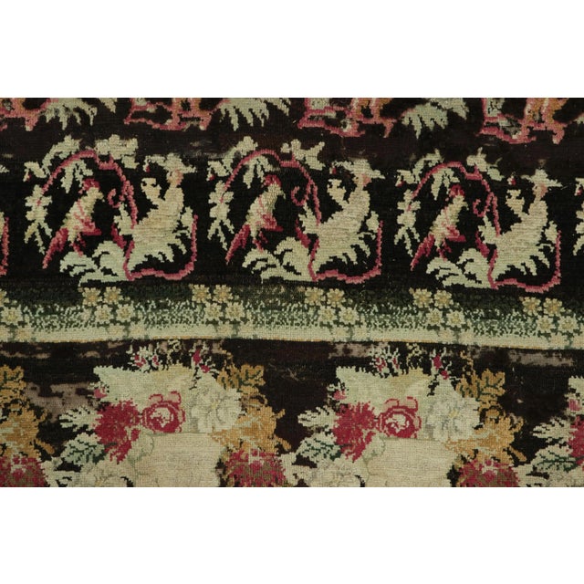 Traditional Antique Bessarabian Rug, Monkey Pictorials and Floral Medallion - Rug & Kilim For Sale - Image 3 of 7