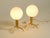 Mid-Century Modern Rocket Table Lamps in Brass and Glass, 1950s, Set of 2 For Sale - Image 11 of 18