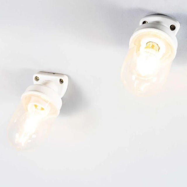 Ceramic and Glass Angled Wall Lamp For Sale - Image 4 of 14