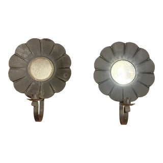 Pair of Primitive Colonial America Sconces For Sale