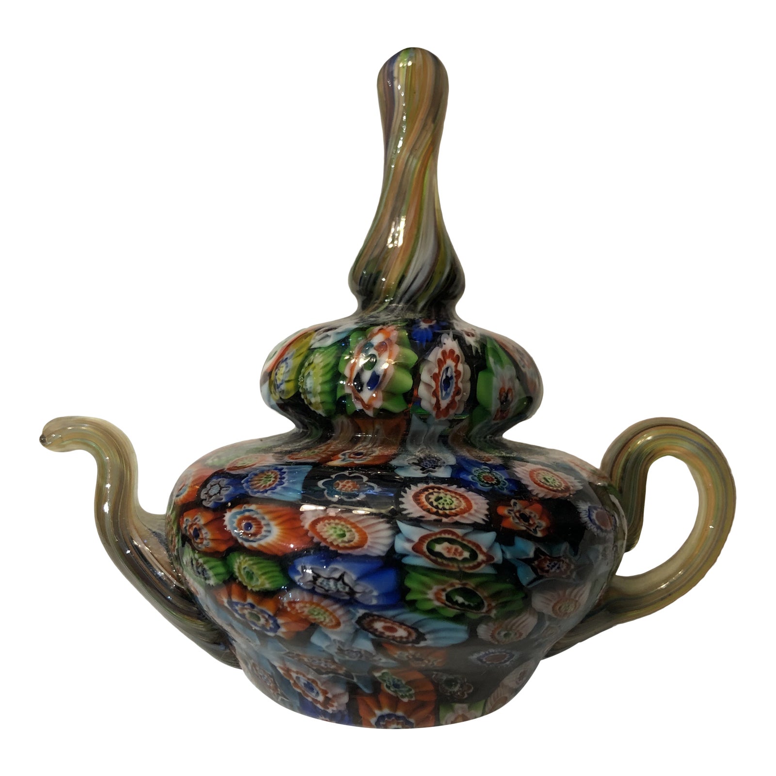 Murano Milleflora Teapot Paperweight Chairish