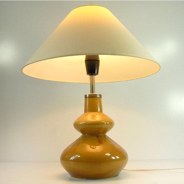 Mid-Century Ceramic Table Lamp from Polam Piła, 1970s For Sale - Image 9 of 12