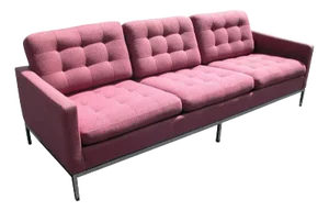1960s Vintage Mid-Century Florence Knoll Three-Seat Sofa