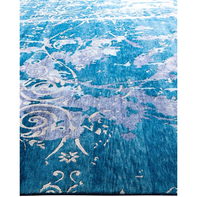 Solo Rugs Modern, One-of-a-Kind Hand-Knotted Area Rug - Gray, 9' 1" x 12' 2" For Sale - Image 4 of 8
