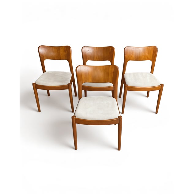1970s Danish Modern Dining Chairs in Teak by Niels Koefoed for Koefoeds Hornslet Møbelfabrik A/S, Denmark, 1970s, Set of 4 For Sale - Image 5 of 18